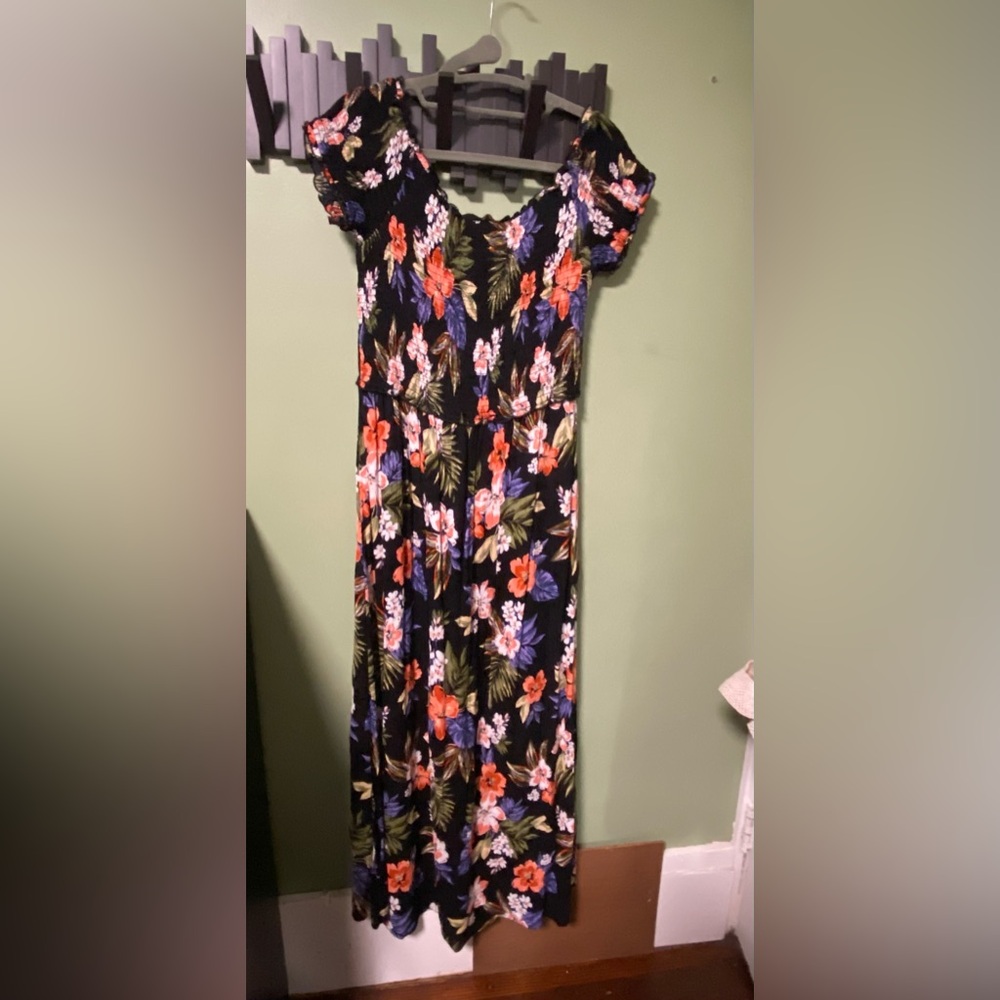 Patrons of Peace Maxi Dress with Smocking Sz small NWOT